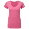 Camiseta antimosquitos Mujer - Cuello Pico Fucsia