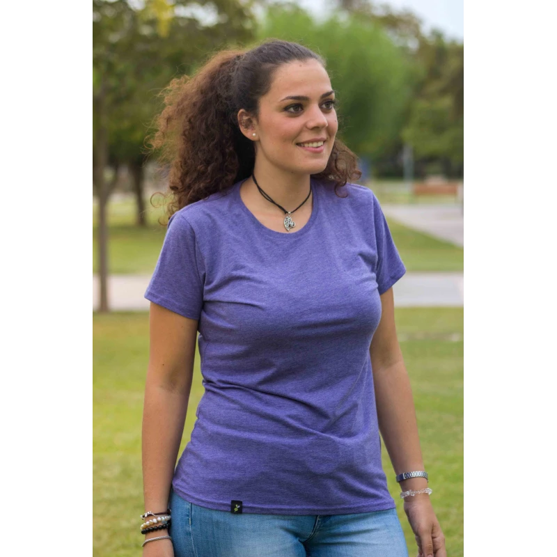 Camiseta antimosquitos Mujer cuello redondo - Lila