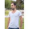 Camiseta antimosquitos Cuello pico Blanca - hombre