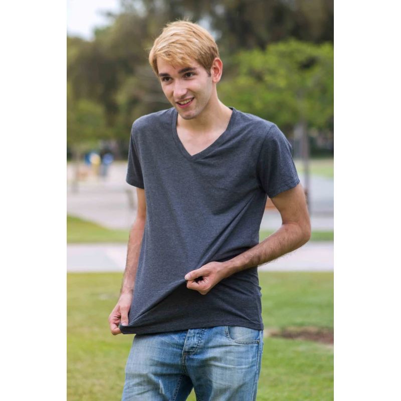 Camiseta antimosquitos Hombre cuello Pico -  Gris