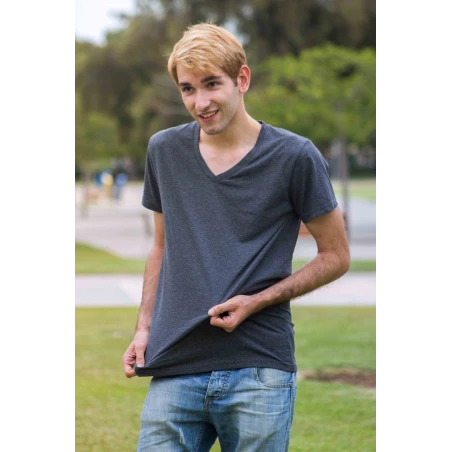 Camiseta antimosquitos Hombre cuello Pico -  Gris