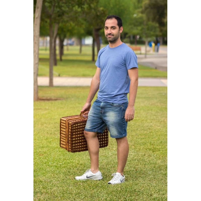 Camiseta antimosquitos hombre - Cuello pico - Azul