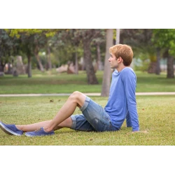 Camiseta antimosquitos Hombre- Manga Larga - Azul