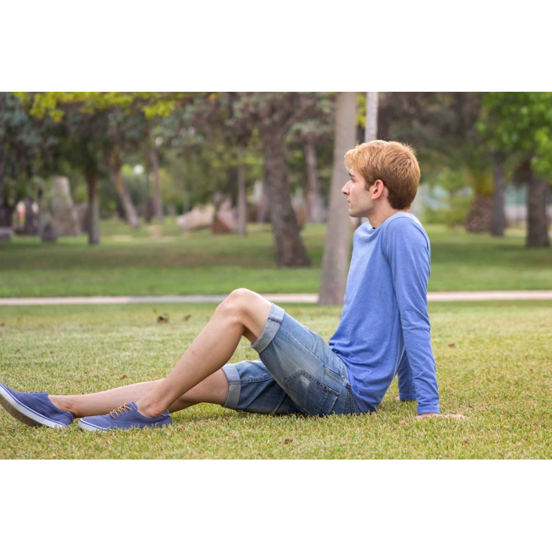 Camiseta antimosquitos Hombre- Manga Larga - Azul