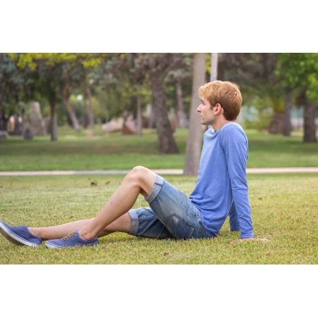 Camiseta antimosquitos Hombre- Manga Larga - Azul