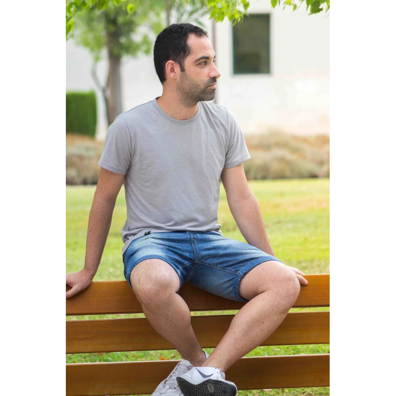 Camiseta antimosquitos Hombre - cuello redondo Plata