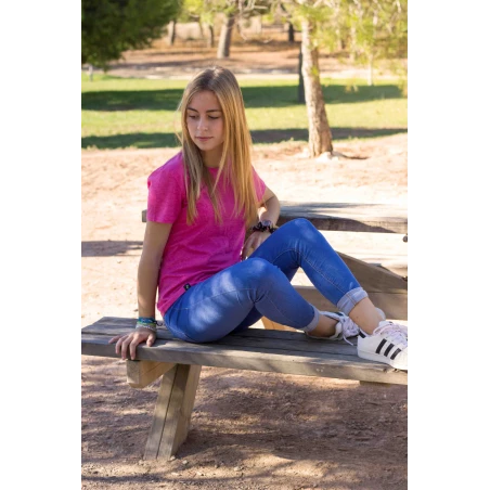 Camiseta Antimosquitos manga corta niña - fucsia